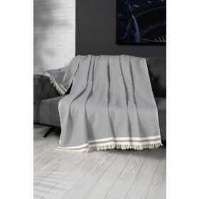Denizli Concept Alinda Gri 170x230 cm Koltuk Örtüsü