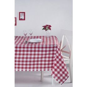Denizli Concept Kareli Kırmızı 160X160 cm Masa Örtüsü