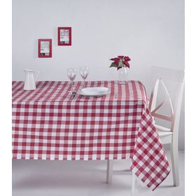 Denizli Concept Kareli Kırmızı 160X160 cm Masa Örtüsü