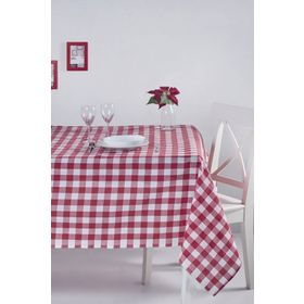 Denizli Concept Kareli Kırmızı 160X160 cm Masa Örtüsü
