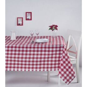 Denizli Concept Kareli Kırmızı 160X160 cm Masa Örtüsü