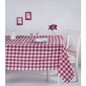 Denizli Concept Kareli Kırmızı 160x220 cm Masa Örtüsü