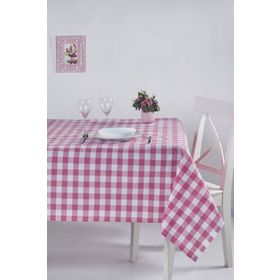 Denizli Concept Kareli Pembe 160X160 cm Masa Örtüsü