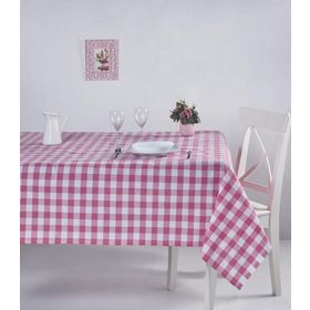 Denizli Concept Kareli Pembe 160X160 cm Masa Örtüsü