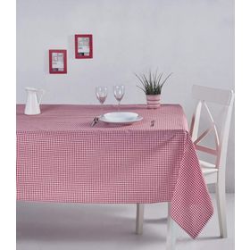 Denizli Concept Pöti Kareli Kırmızı 170X170 cm Masa Örtüsü