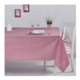 Denizli Concept Pöti Kareli Kırmızı 170X170 cm Masa Örtüsü