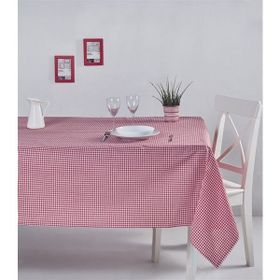 Denizli Concept Pöti Kareli Kırmızı 170X170 cm Masa Örtüsü