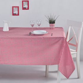 Denizli Concept Pöti Kareli Kırmızı 170X220 cm Masa Örtüsü