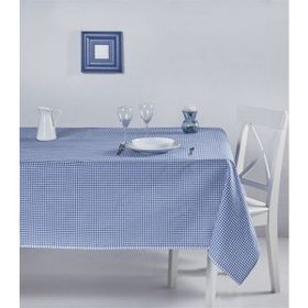 Denizli Concept Pöti Kareli Mavi 170X170 cm Masa Örtüsü