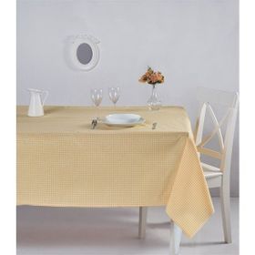 Denizli Concept Pöti Kareli Sarı 170X170 cm Masa Örtüsü