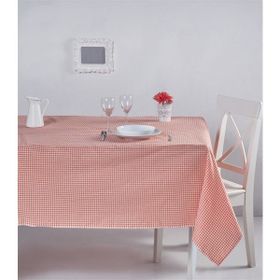 Denizli Concept Pöti Kareli Turuncu 170X170 cm Masa Örtüsü
