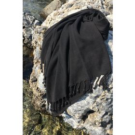 Denizli Concept Taşlanmış Siyah Peştemal