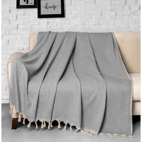 Denizli Concept Trendy Gri 2 Adet 170x230 cm Koltuk Örtüsü