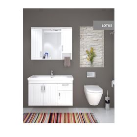Denko 100 cm Lotus MDF Lake Üst Modülü Banyo Dolabı