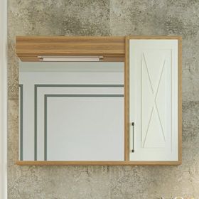 Denko 100 cm Tokyo MDF Ud Aynalı Üst Modül Banyo Dolabı
