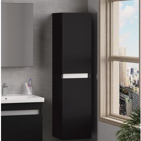 Denko 35 cm More MDF Siyah Banyo Boy Çamaşır Dolabı Banyo Dolabı