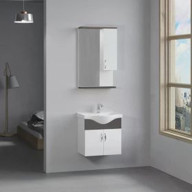 Denko Akyazı 55 cm Mdf Antrasit Gri Banyo Dolabı Takımı
