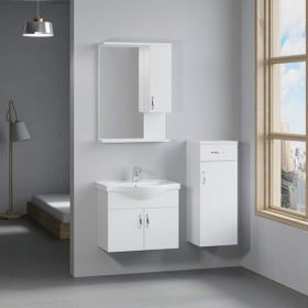 Denko Akyazı 55 cm Mdf Beyaz Banyo Dolabı Takımı