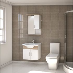 Denko Akyazı 55 cm Mdf Beyaz Banyo Dolabı Takımı