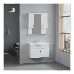 Denko Akyazı 80 cm Beyaz Alize Banyo Dolabı