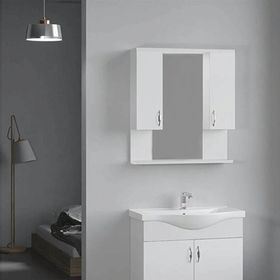 Denko Akyazi 80 cm Mdf Beyaz Banyo Dolabi Ust Modulu