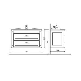 Denko Albatros 100 cm Banyo Dolabı