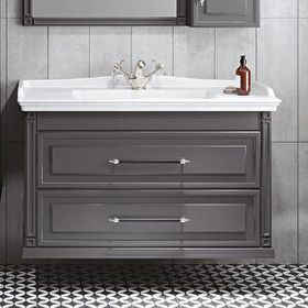 Denko Albatros 100 cm Mdf Gri Banyo Dolabı