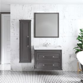 Denko Albatros 80 cm Mdf Beyaz Banyo Dolabı Takımı