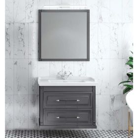 Denko Albatros 80 cm Mdf Beyaz Banyo Dolabı Takımı
