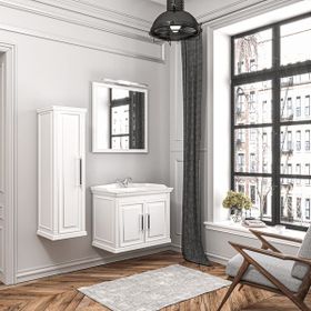 Denko Albatros 80 cm Mdf Beyaz Banyo Dolabı Takımı