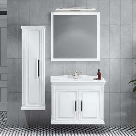 Denko Albatros 80 cm Mdf Beyaz Banyo Dolabı Takımı