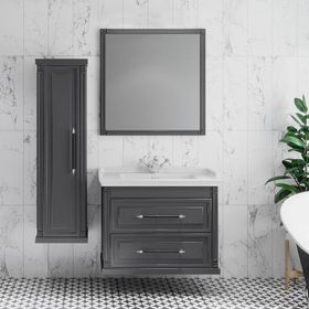Denko Albatros 80 cm Mdf Beyaz Banyo Dolabı Takımı