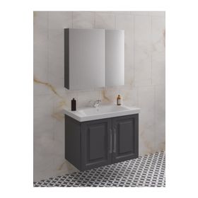 Denko Antrasit Gri Royal 80 cm Banyo Dolabı Takımı