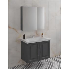 Denko Antrasit Gri Royal 80 cm Banyo Dolabı Takımı