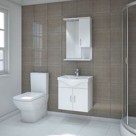 Denko Banyo Akyazı Antrasit Meşe 55 cm Banyo Dolabı