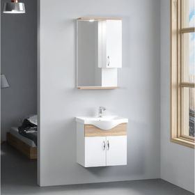 Denko Banyo Akyazı Antrasit Meşe 55 cm Banyo Dolabı