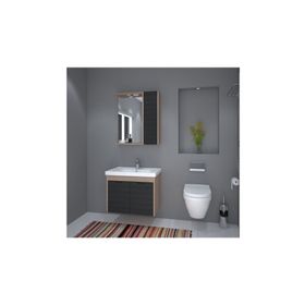 Denko Banyo Mostar Siyah 70 cm Banyo Dolabı