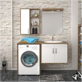 Denko Banyo Omega Beyaz 140 cm Banyo Dolabı