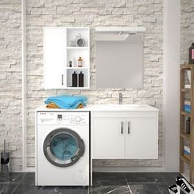 Denko Banyo Omega Beyaz 140 cm Banyo Dolabı