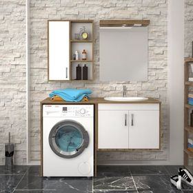 Denko Banyo Omega Beyaz 140 cm Banyo Dolabı