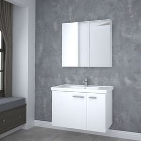 Denko Banyo Terra Beyaz 90 cm Banyo Dolabı