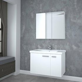Denko Banyo Terra Beyaz 90 cm Banyo Dolabı