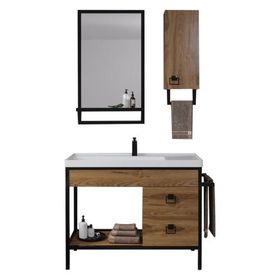 Denko Dila 100 cm Mdf Banyo Dolabı Takımı