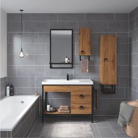 Denko Dila 100 cm Mdf Banyo Dolabı Takımı