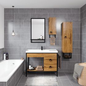 Denko Dila 100 cm Mdf Banyo Dolabı Takımı