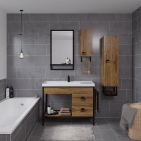 Denko Dila 100 cm Mdf Banyo Dolabı Takımı