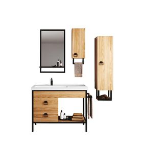 Denko Dila 100 cm Mdf Banyo Dolabı Takımı
