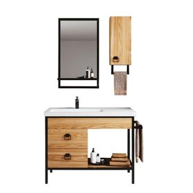 Denko Dila 100 cm Mdf Banyo Dolabı Takımı