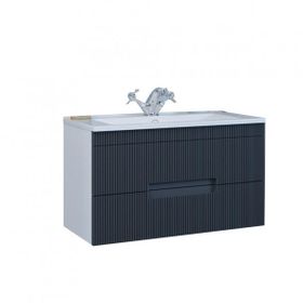 Denko Galata 75 cm MDF Antrasit Gri Banyo Dolabı Alt Modül ve Seramik Lavabo