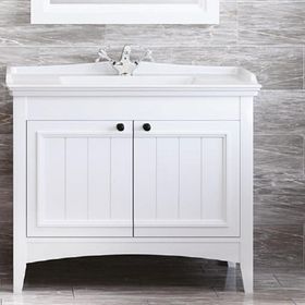 Denko Helena 100 cm Füme Alt Modül ve Lavabo Banyo Dolabı